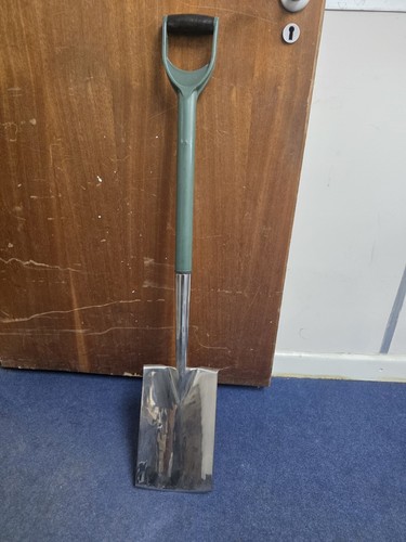 Steel border spade with - steel, green
