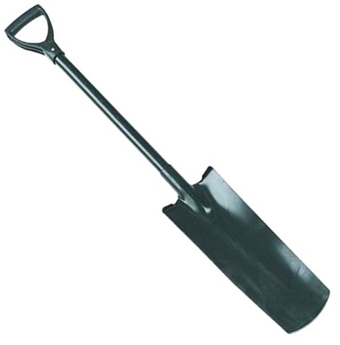 Large steel drain spade - large,