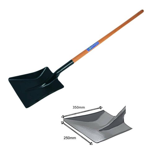Spade oval shaft shovel heavy - shaft,